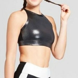 Metallic Joy Lab Sports Bra Ladder Back